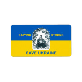 Staying strong, save Ukraine Adressaufkleber