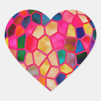 STBX Light Red Glows Crystal Herz-Aufkleber