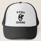 STDs stinkt Skunk Awareness Design Truckerkappe (Vorderseite)