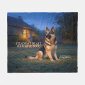 Steadfast Heart German Shepherd Fleecedecke (Vorderseite (Horizontal))