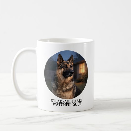 Steadfast Heart German Shepherd Kaffeetasse (Links)