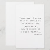 Steadfast immovable mosiah lds scripta briefpapier (Vorne/Hinten)