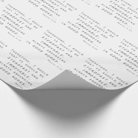 Steadfast immovable mosiah lds scripta geschenkpapier (Ecke)