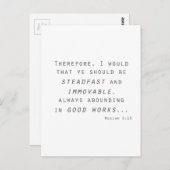 Steadfast immovable mosiah lds scripta postkarte (Vorne/Hinten)