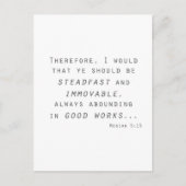 Steadfast immovable mosiah lds scripta postkarte (Vorderseite)