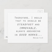 Steadfast immovable mosiah lds scripta postkarte (Vorne/Hinten)