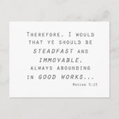 Steadfast immovable mosiah lds scripta postkarte (Vorderseite)