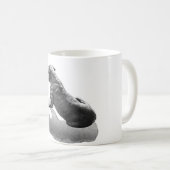 Steadfast Pause - einfarbige Kaninenkunst Kaffeetasse (VorderseiteRechts)