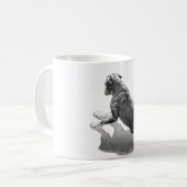 Steadfast Pause - einfarbige Kaninenkunst Kaffeetasse (Vorderseite Links)