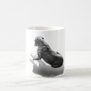 Steadfast Pause - einfarbige Kaninenkunst Kaffeetasse