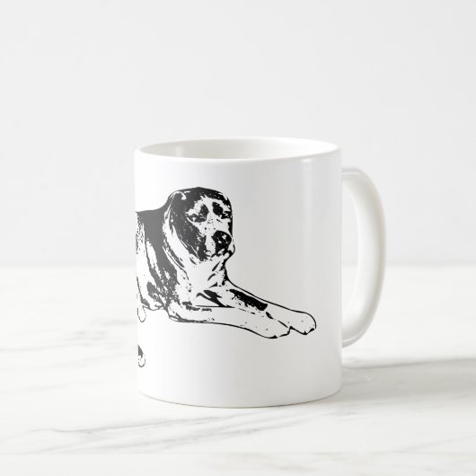Steadfast Pup in sauberer Tinte Kaffeetasse (VorderseiteRechts)