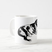 Steadfast Pup in sauberer Tinte Kaffeetasse (Vorderseite Links)