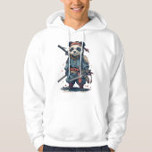 Steadfast Samurai Panda: Der Blaue Krieg Hoodie (Vorderseite)