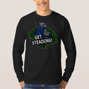 Steading Gorilla und Cat Design T-Shirt