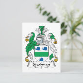 Steadman Familienwappen Postkarte (Stehend Vorderseite)