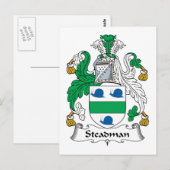Steadman Familienwappen Postkarte (Vorne/Hinten)