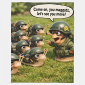 Steady army snail drill Sergeant fleece blanket (Vorderseite)