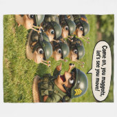 Steady army snail drill Sergeant fleece blanket (Vorderseite (Horizontal))