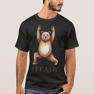 Steady Bear Yoga-Shirt ruhig Lance süßes Tier Yogi T-Shirt