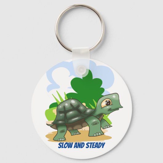 Steady Cartoon Turtle Schlüsselanhänger (Vorderseite)