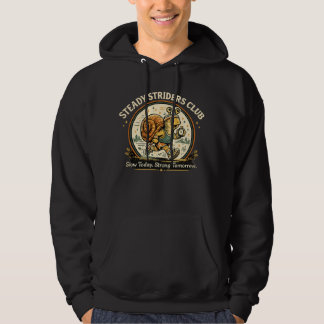 Steady Striders Club Lustiger Schneckenläufer Vint Hoodie