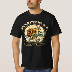 Steady Striders Club Lustiger Schneckenläufer Vint T-Shirt