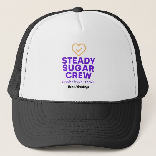 Steady Sugar Crew Empowering Wellness and Balance  Truckerkappe (Vorderseite)