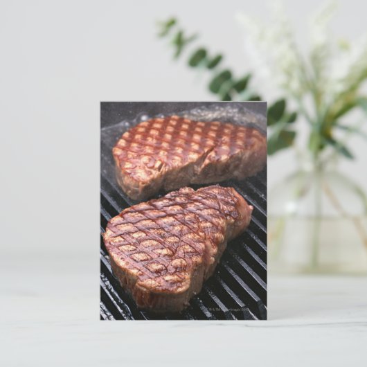 Steak 2 postkarte (Stehend Vorderseite)