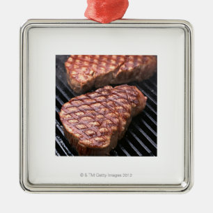 Steak 2 silbernes ornament