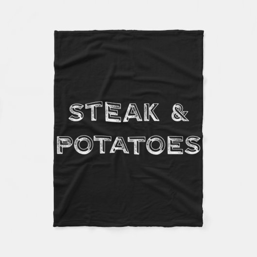 Steak And Potatoes Grillmaster BBQ  Fleecedecke (Vorderseite)