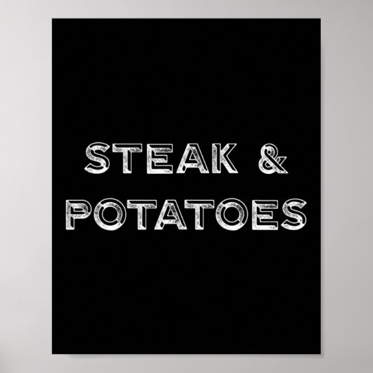 Steak And Potatoes Grillmaster BBQ Poster (Vorne)