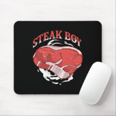 Steak Boy für Fleischliebhaber und BBQ-Fans Grilli Mousepad (Mit Mouse)