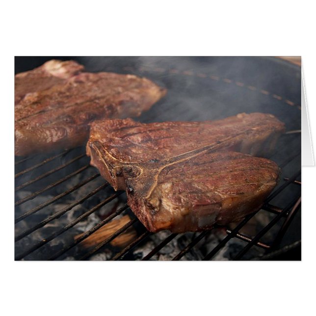 Steak Card aus gegrilltem Porterhouse (Vorderseite (Horizontal))