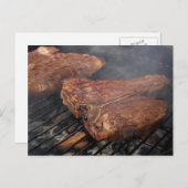Steak Card aus gegrilltem Porterhouse Postkarte (Vorne/Hinten)