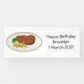 Steak Cartoon Illustration Banner (Horizontal)