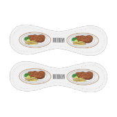 Steak cartoon illustration baseball (Paneele)
