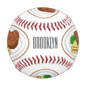 Steak cartoon illustration baseball (Vorderseite)