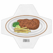 Steak Cartoon Illustration Fußball (Flach)