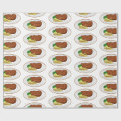 Steak Cartoon Illustration Geschenkpapier (Flach)
