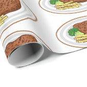 Steak Cartoon Illustration Geschenkpapier (Rolleneckpunkt)