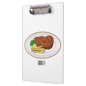Steak Cartoon Illustration Klemmbrett (Links)