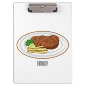 Steak Cartoon Illustration Klemmbrett (Vorderseite)