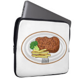 Steak Cartoon Illustration Laptopschutzhülle (Vorne Rechts)