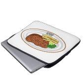 Steak Cartoon Illustration Laptopschutzhülle (Vorne Knopf)
