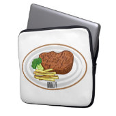 Steak Cartoon Illustration Laptopschutzhülle (Vorderseite Links)