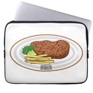 Steak Cartoon Illustration Laptopschutzhülle