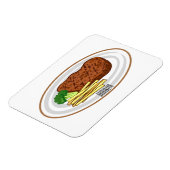 Steak Cartoon Illustration Magnet (Linke Seite)