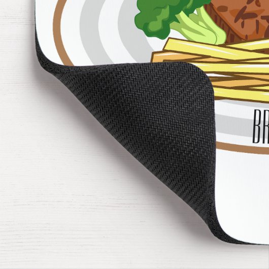 Steak Cartoon Illustration Mousepad (Ecke)