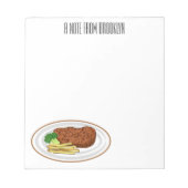 Steak Cartoon Illustration Notizblock (Vorderseite)