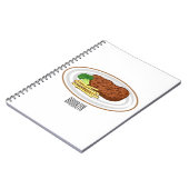 Steak Cartoon Illustration Notizblock (Linke Seite)